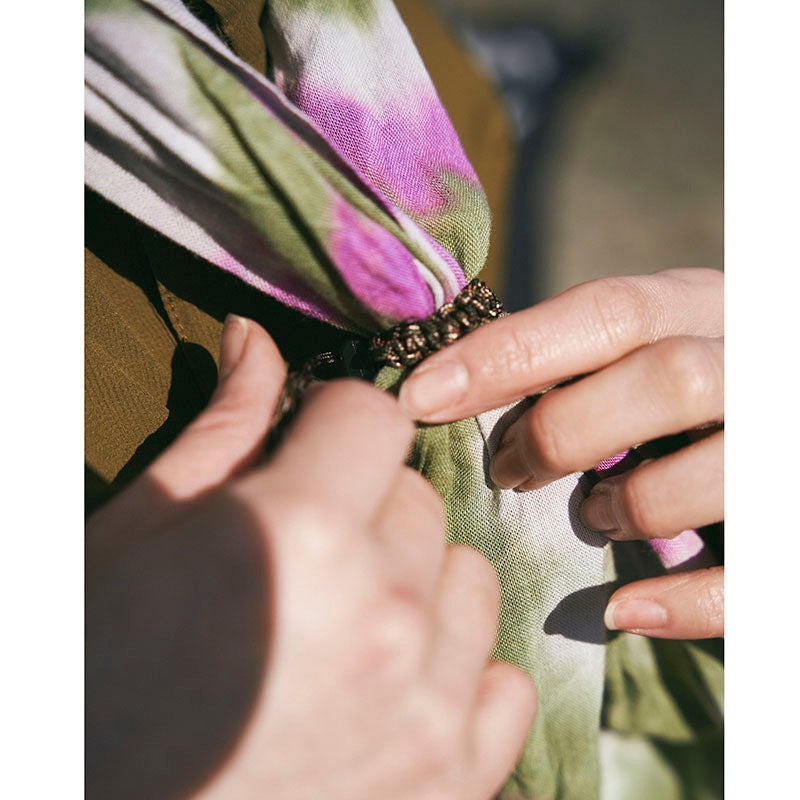 CHAORAS(チャオラス) スポーツてぬぐい タイダイ/オリーブ&パープル 81056