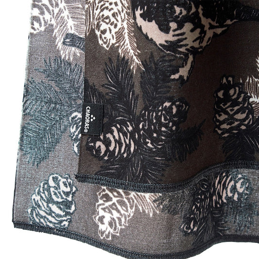 CHAORAS(チャオラス) スポーツてぬぐい ライチョウ&ホシガラス セピア 81072