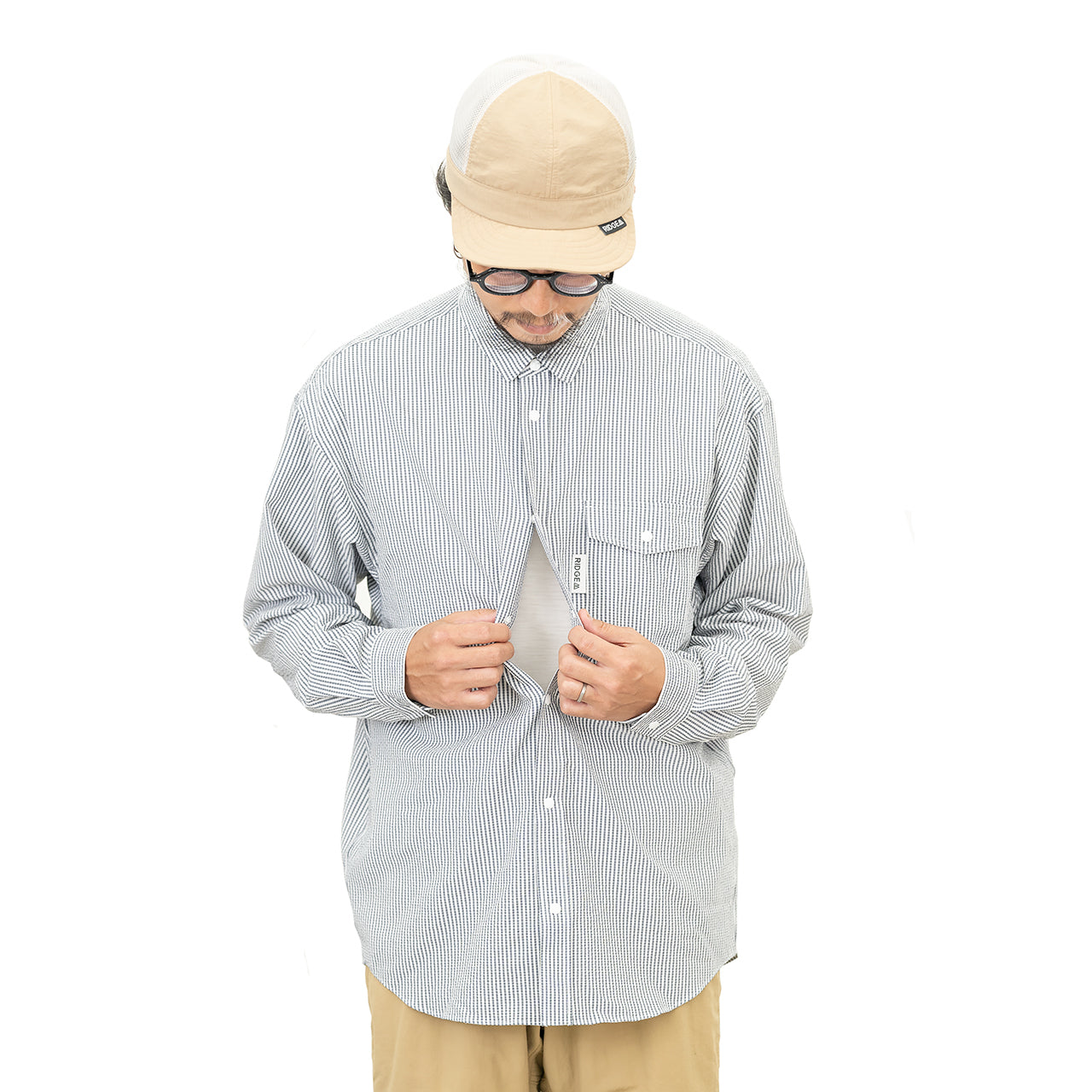 RIDGE MOUNTAIN GEAR(リッジマウンテンギア) Basic Long Sleeve Shirt "Stripe"