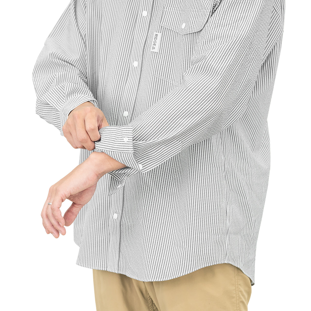 RIDGE MOUNTAIN GEAR(リッジマウンテンギア) Basic Long Sleeve Shirt "Stripe"