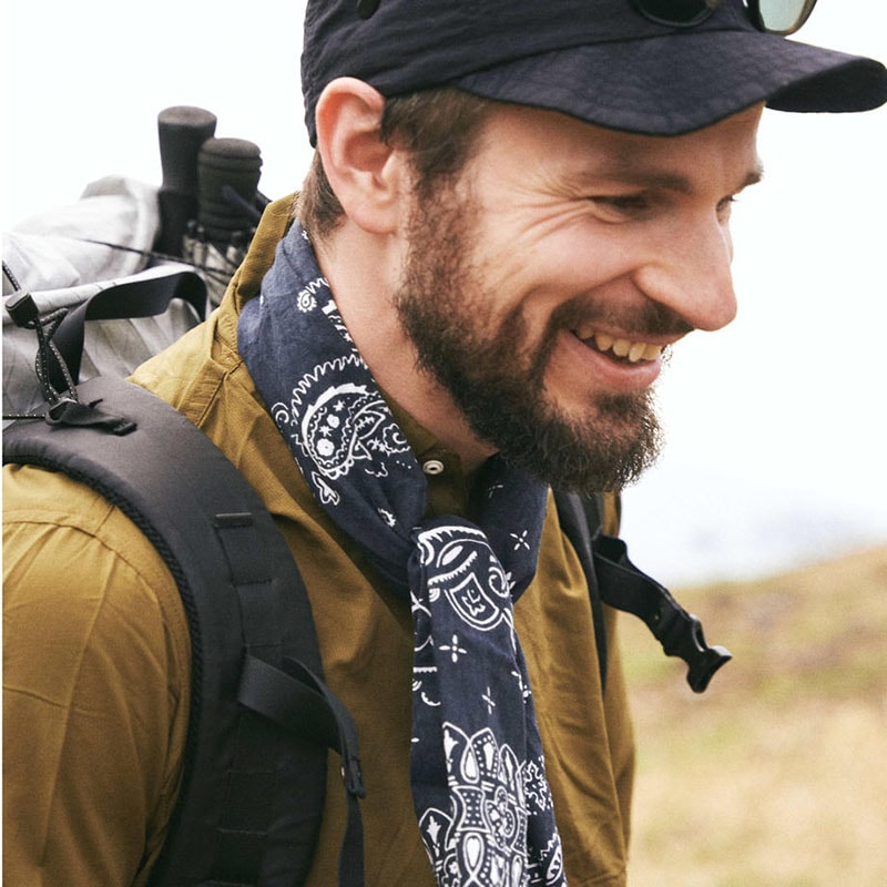 CHAORAS(チャオラス) スポーツてぬぐい ビンテージバンダナ/ブラック 81057