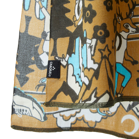 CHAORAS(チャオラス) スポーツてぬぐい animals /イエロー 81067