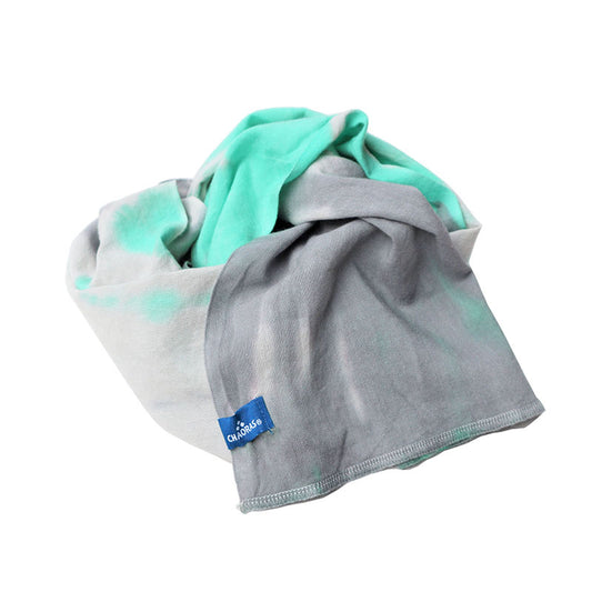 CHAORAS(チャオラス) スポーツてぬぐい タイダイ/グリーン×グレー