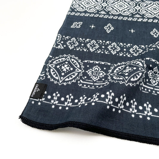 CHAORAS(チャオラス) スポーツてぬぐい ビンテージバンダナ/ブラック 81057