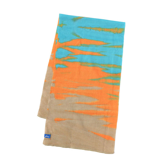 CHAORAS(チャオラス) スポーツてぬぐい タイダイ/ブルー×ベージュ 81051