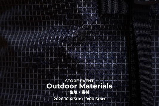 Outdoor Materials 生地・素材 | 2026.10.4(Sun)
