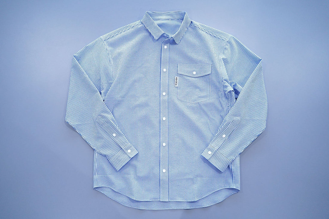 RIDGE MOUNTAIN GEAR "Basic Long Sleeve Shirt Stripe" | 山でも渓谷でも快適に使えるストライプシャツ