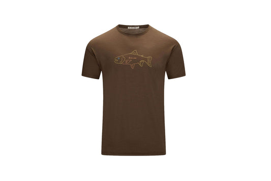 ACLIMA "LightWool 140 Classic Tee Salmon" | サーモンプリントのウール ベースレイヤー