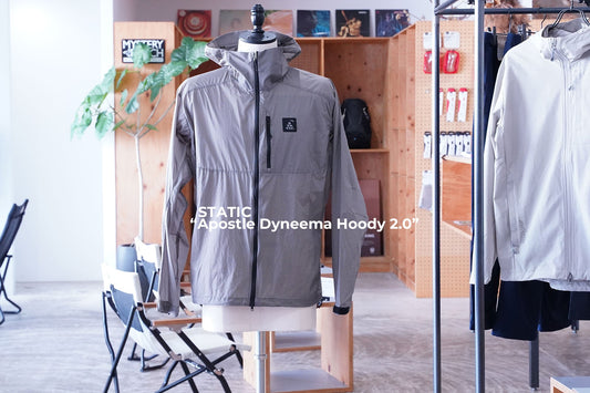 STATIC "Apostle Dyneema Hoody 2.0" | 高い強度の軽量シェル