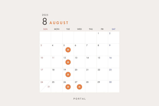 8月の営業スケジュールについて