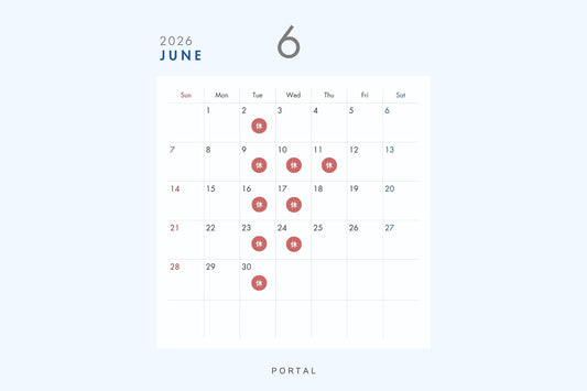 6月の営業スケジュール