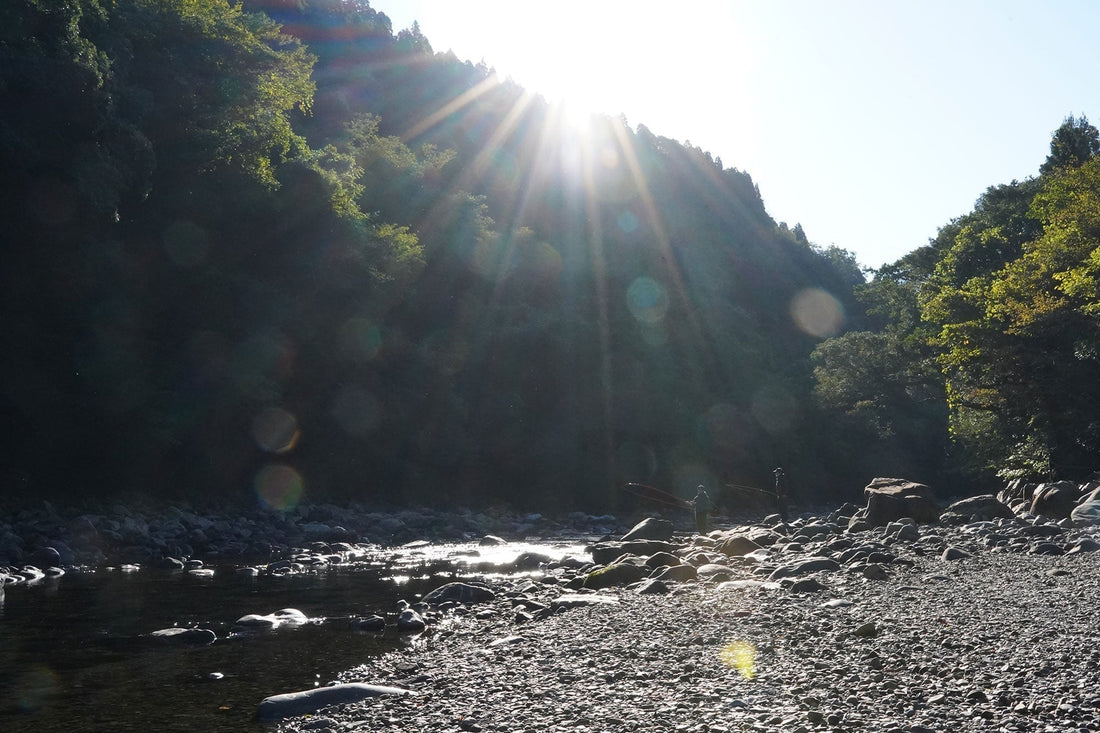 出勤前のフライフィッシング練習