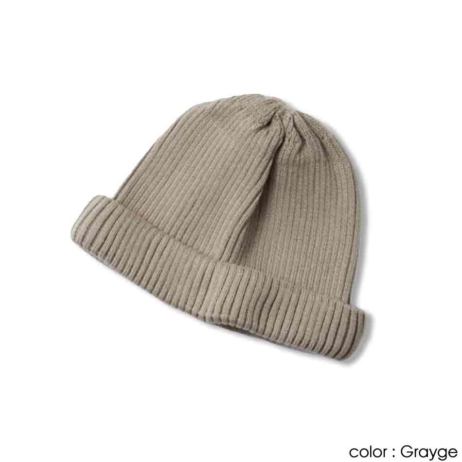 ROTOTO(ロトト) Cotton Roll Up Beanie R5021